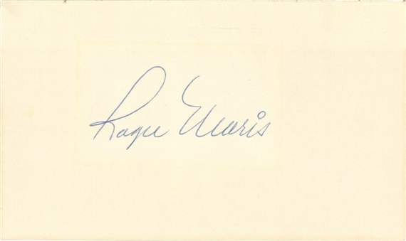 Roger Maris Signed 3x5 Index Card (JSA)